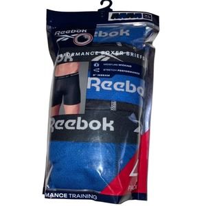 Reebok 4-Pack Performance Training Boxer Briefs Men's boxers XL - Blue/ Black